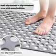thumbnail image 2 of Non Slip Bath Mat 43x75cm, Dingrich Shower Mats Bathroom Bathtub Mat Floor Shower Mats Anti Slip & Drainage Hole Perfect for Everyone Safety -White, 2 of 9