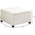 thumbnail image 5 of Square Storage Ottoman with Soft Upholstery/Comfortable Seating in Living Area, 5 of 6