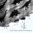 thumbnail image 6 of Gray Dinosaurs Camouflage Pattern Shower Curtain 36"x72" ,Bathroom Decorative Shower Curtains Set with 12 Hooks,Modern Waterproof Washable Shower Curtain, 6 of 6