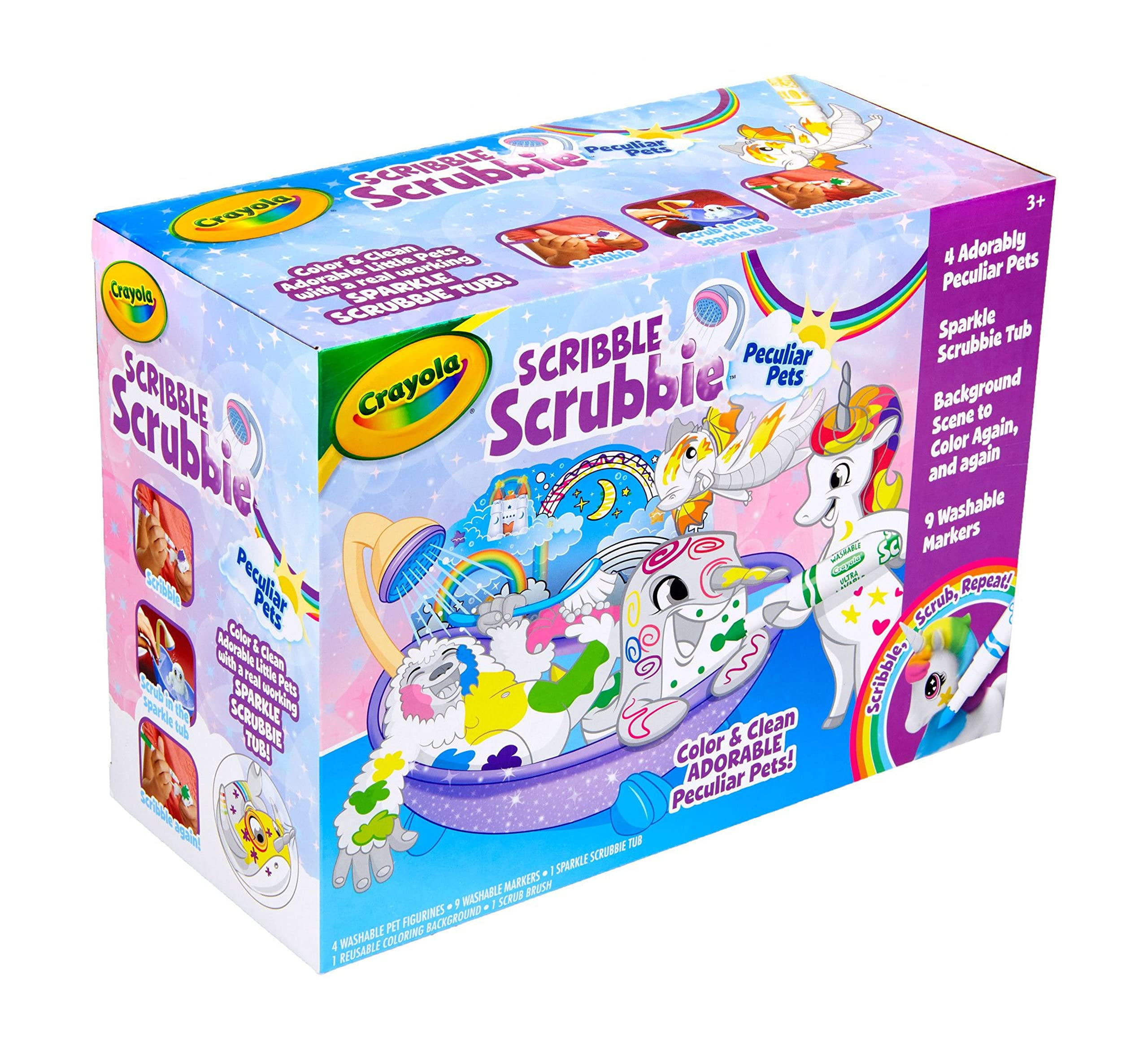 Crayola Scribble Scrubbie Pets Tub Set, Washable Pet Care Toy, Animal Toys  for Girls & Boys, Gifts for Kids, Ages 3, 4, 5, 6