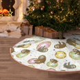 thumbnail image 5 of Rateoe Donut Sloth Pattern Christmas Tree Skirt with Ties , Christmas Tree Decorations, Farmhouse Christmas Decor Xmas Holiday Decorations-30", 5 of 6
