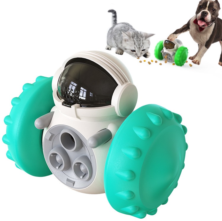 Pet Tumbler Toy, Dog Leaky Food Toy Interactive Dog Cat Toy Food Dispensing Ball Balance Swing