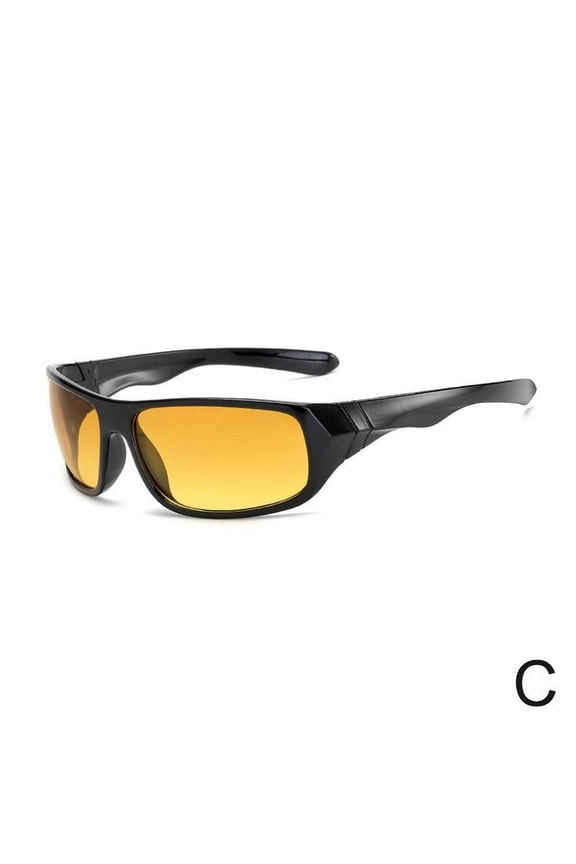 Anti Glare Yellow Tinted Night Vision Driving Glasses Goggles B6K7