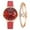 Red, variant on TIHLMK Womens Watch Minimalist Fashion with Strap Dial Women's Quartz Watch Gift Watch