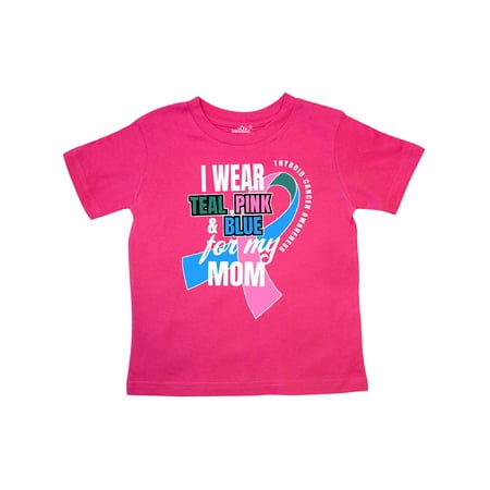 

Inktastic I Wear Teal Pink and Blue For My Mom Gift Toddler Boy or Toddler Girl T-Shirt