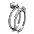 thumbnail image 4 of Women's Stainless Steel High polished CZ Clear 3.46(g) Engagement Ring, 4 of 4