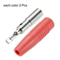 thumbnail image 2 of Uxcell 4mm Speaker Female Banana Plugs Jack Socket Connectors 10A Red Black 4 pack, 2 of 5