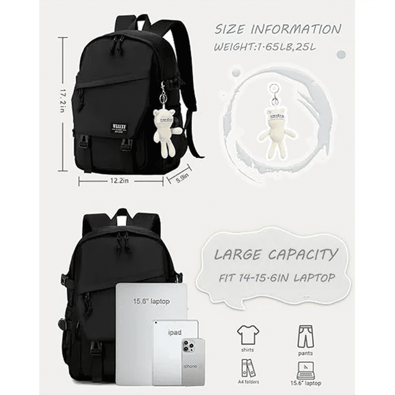 allintitle:backpacks to fit laptop MATEIN Large Work Backpack, College School Computer Bookbag 17 Inch 1 Workstation Design This 15 backpack comes with a detachable laptop stand sleeve and a tech pouch Traverse Backpack (30L) - Black