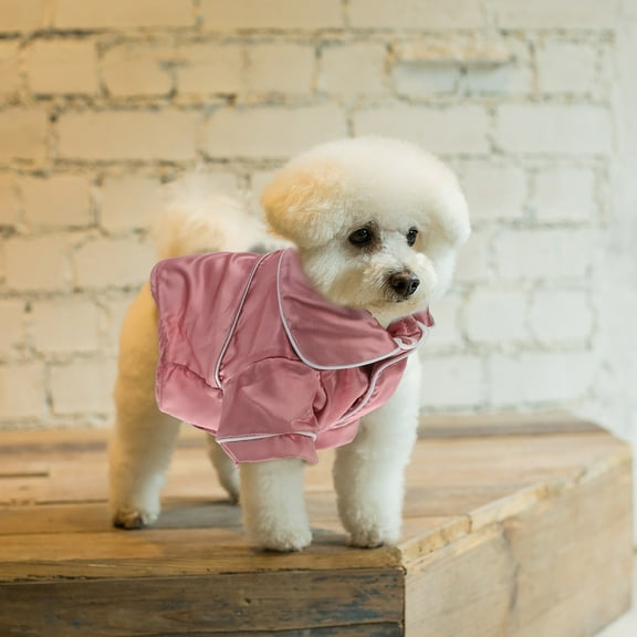 Supvox Pet Clothes Dog Sleepwear Warm Cotton Fabric Soft Texture for Christmas and Parties