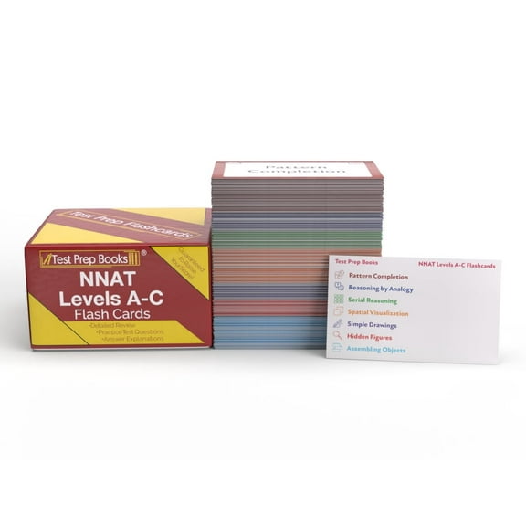NNAT Study Cards: NNAT Kindergarten, Grade 1 and 2 Test Prep and Practice Test Questions [Full Color Cards]