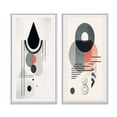 thumbnail image 2 of Designart "Lunar Purity Geometric Minimalism IV" Transitional Framed Wall Art Set Of 2 - Abstract Pink Gallery Wall Frame Set For Home Decor, 2 of 6