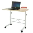 thumbnail image 1 of GoDecor Mobile Tray Table, Adjustable Sofa Side Bed Table Laptop Cart Portable Desk with Wheels Laptop Carts,Oak, 1 of 8