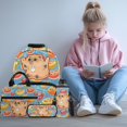 thumbnail image 2 of Bulopur Capybara School Backpack Set of 4 for Kids 17 Inch Water Resistant School Bag with Lunch Box, Pencil Case & Water Bottle Cover Cartoon Backpack for Elementary Ages 9-12, 2 of 7