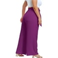 thumbnail image 5 of Cueply Womens Wide Leg Pants Plus Size Elastic Tie Knot Lounge Pants Loose Trousers with Pockets, 5 of 5