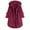 Wine, variant on FRSASU Women Coats Plus Size Women Fleece Irregular Long Sleeve Button Pocket Hooded Coat