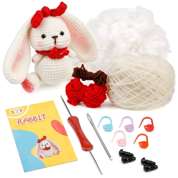 BQBQERT Beginners Crochet Kits, Crochet Kits, with Yarn, Crochet Hooks, Instructions Crochet Craft Starter Kits