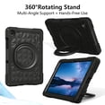 thumbnail image 2 of Decase Rugged Tablet Case for Samsung Galaxy Tab A11+ with 360° Rotating Ring Stand & Shoulder Strap,Shockproof Hard Stand Cover for Galaxy Tab A11+/A9+ 2025/2023,Black, 2 of 8