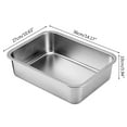 thumbnail image 5 of NEXAVKPR Cats Litter Pan for Older Cats Stainless Steel Rabbit Litter Box 14x10x4 Inch, 5 of 8
