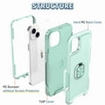 thumbnail image 5 of SaniMore for iPhone 15 6.1" Magnetic Case, Rugged PC & TPU Bumpers with Car Mount & Ring Kickstand Heavy Duty Full Body Protective Case for 15 Women Men, Green, 5 of 11