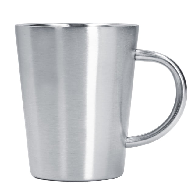 YUMILI Tasse à café, 350 ML en Acier Inoxydable Double Couche Tasse à café Tasse à café Isolation Thermique Tasse à bière Tasse à Eau pour Cuisines, Bureaux, cafés