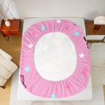thumbnail image 5 of Manfei Black Girl 3pcs Twin Sheet Sets,Kawaii Princess Twin Fitted Sheet,Colorful Stars Breathable Flat Sheet,Super Cozy Glitter Room Decoration, 5 of 7