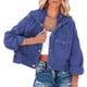thumbnail image 2 of Chaqueta Vaquera Corta de Mujer Chaqueta Ligera con Botones Cárdigan Oversize con Gorro ANGGREK Otros, 2 of 6