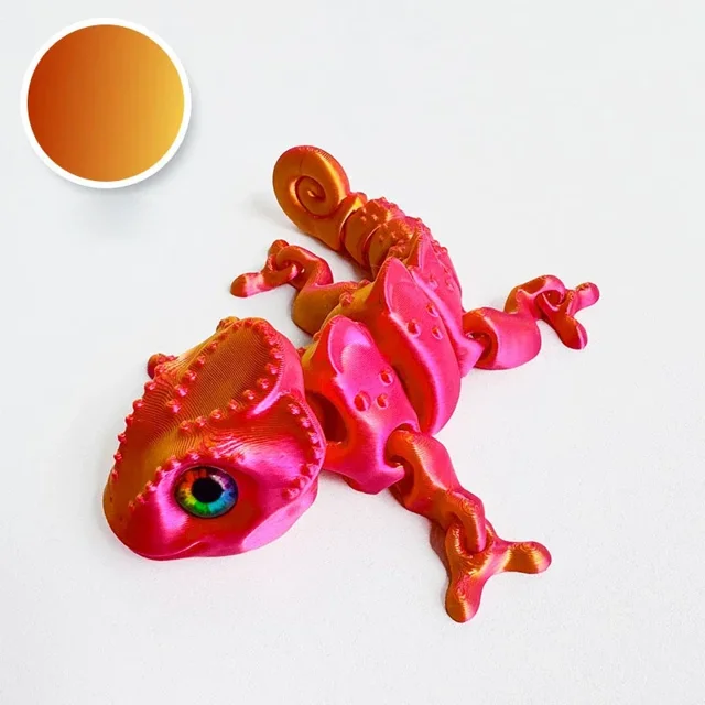 3D Chameleon Action Figure Gradient Dragon Joint Movable Model 14cm Popular Toy Gift For Family Children Figurine 2026 Gift
