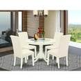 thumbnail image 4 of East West Furniture Hartland 5-piece Wood Dining Set in Linen White/Cream, 4 of 4
