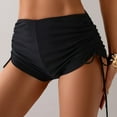 thumbnail image 5 of Wamejoo Women's High Waisted Swim Board Shorts (Available in Plus) Tummy Control Side Drawstring Swimsuit Bottoms (Black, L), 5 of 7