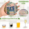 thumbnail image 2 of Yayeee 6 PCS Drink Coasters with Holder Set Woven Absorbent Round Tabletop Hot Pad, Colorful Seaside, 2 of 7