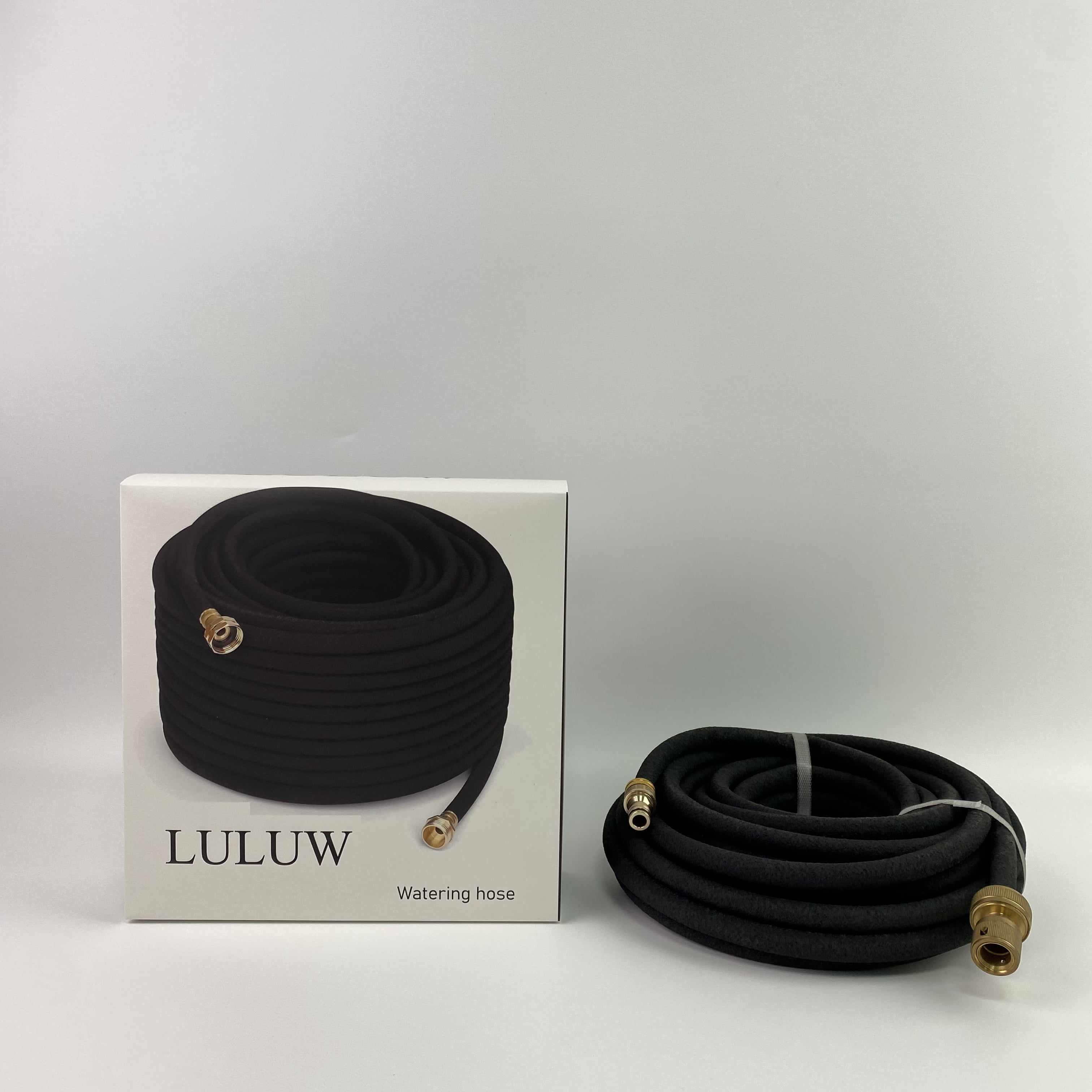 LULUW Watering hose,Garden Hose 50ft, Non-Expanding, Lightweight, Leak-Proof Metal interface, No-Knots, Portable, Wear-Resistant, Sturdy, Flexible, 3/4GHT, Water Hose for Yard, Garden