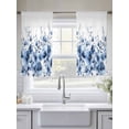 thumbnail image 5 of Blue Blooms Floral Sheer Curtains 45 Inch Length 2 Panels Set Window Treatments, Farmhouse Spring Flowers Botanical Rod Pocket Semi Curtains for Living Room/Bedroom/Kitchen Décor, 104"W x 45"L, 5 of 7