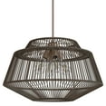 thumbnail image 2 of Hunter - Brookhollow 4-light Sable Rattan, Extra Large Pendant Light, Dimmable, Casual Style, Geometric Shaped, for Bedrooms, Dining, Living Rooms - 13219, 2 of 9