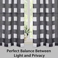 thumbnail image 5 of Linen Striped Tier Curtains with Solid Button Small Valance 54"x15" Rod Pocket Tailored One Panel Kitchen Curtain Cafe Curtain for Living Room, Bathroom, Kitchen Beige, 5 of 9