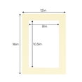 thumbnail image 3 of Soft Yellow Acid Free 12x16 Picture Frame Mats with White Core Bevel Cut for 8.5x11 Pictures - Fits, 3 of 4