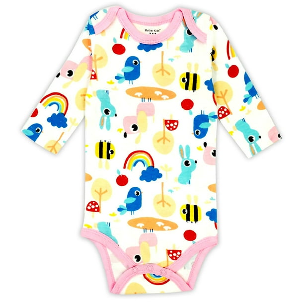 Side Baby Boys Clothing Newborn Bodysuit Long Sleeve 100 Cotton Babies Infant Toddler 3 6 9 12 18 24 Months Girls Clothes Walmart Com Walmart Com