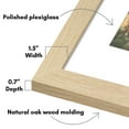 thumbnail image 7 of Americanflat 28"x40" Poster Frame - Use as 24"x36" Frame with Mat or 28"x40" Frame Without Mat - Wide Picture Frame with Polished Plexiglass - Natural Oak, 7 of 7