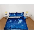 thumbnail image 2 of Mágico medusas ropa de cama azul funda nórdica, el océano rubor juego de cama de animales marinos, 2 of 4
