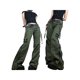 thumbnail image 5 of SHIBAOZI - Pantalones cargo góticos punk para mujer, estilo e-girls, de cintura baja, acampanados, de pierna ancha, holgados, ropa de calle, 5 of 6
