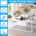 thumbnail image 5 of LIVIZA Modern Lift Top Coffee Table with Hidden Compartment, Rectangle Center Table for Living Room，White, 5 of 11
