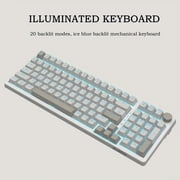 AJAZZ AK992 Wired Mechanical Keyboard Gasket Construction Colorblocked Keycaps Monochrome Backlight 99 Keys