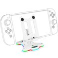 thumbnail image 1 of Station de Recharge Compatible avec Nintendo Switch, Switch Lite, Switch OLED, Support Portable Pliable Antidérapant, Support de Charge Réglable avec Port de Chargeur Type‐C et Lumière Respirante, 1 of 6
