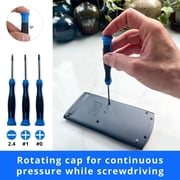 Apollo Tools Compact 81 Piece Tool Set with 3.6V Li-Ion Rechargeable USB Cordless Screwdriver - DT2020 Blue/Gray