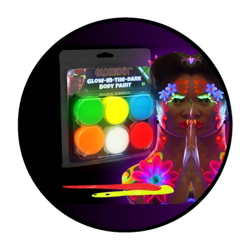 "Glow In The Dark Body Paint Set Of 6"