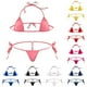 thumbnail image 3 of Womens Brazilian Swimwear Thong Bikini Set Bra G-String Underwear Lingerie, 3 of 8