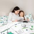 thumbnail image 5 of Homewish Golf Gaming Bedding Comforter Set 2pcs for Kids Teens Adults,Sport Gamer Twin Comforter Sets Microfiber,Green Teal White Breathable Bedding Set,Breathable Home Decor,Reversible, 5 of 8
