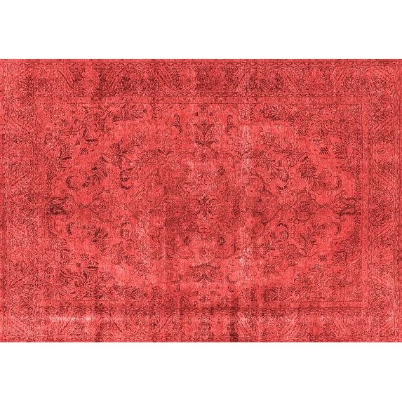 Ahgly Company Indoor Rectangle Oriental Red Industrial Area Rugs, 7' x 10'