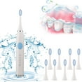 thumbnail image 1 of Electrodomésticos, Cepillo de dientes, Cepillo de dientes con 8 cabezales, 5 modos de limpieza, Resistencia al agua IPX7 - Cepillo de dientes mejorado, Mayor vida útil, Carga más rápida, 1 of 7