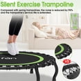 thumbnail image 6 of Jump Into Fun 40" Rebounder Trampoline for Adults, 330LBS Foldable Fitness Trampoline with Bungees, Adjustable Handlebar, Noise-free Exercise Rebounder for Indoor Workout, 6 of 9