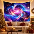 thumbnail image 3 of Abstract Nebula Vortex with Blue Magenta Light, Mysterious Fantasy Style for Astronomy Fans, Galaxy Wall Art, Housewarming Gift, Tapestry Wall Hanging for Bedroom and Dorm, 3 of 7